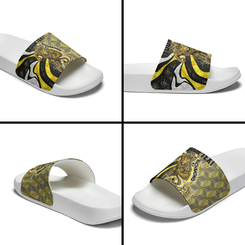 Personalised Richmond Tigers Slide Sandals Trippy Psychedelic Abstract Art Mascot Football Fans