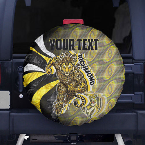 Personalised Richmond Tigers Spare Tire Cover Trippy Psychedelic Abstract Art Mascot Football Fans