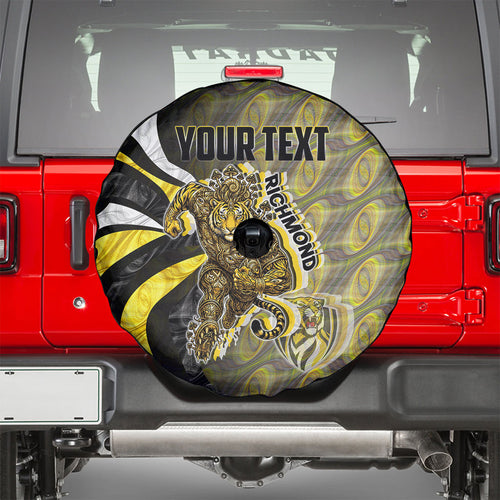 Personalised Richmond Tigers Spare Tire Cover Trippy Psychedelic Abstract Art Mascot Football Fans