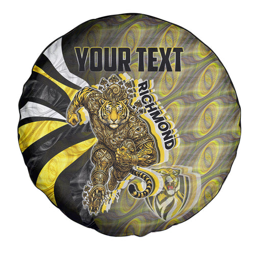 Personalised Richmond Tigers Spare Tire Cover Trippy Psychedelic Abstract Art Mascot Football Fans