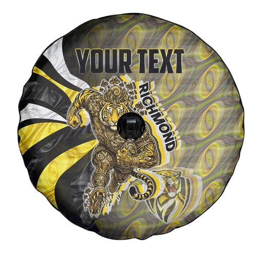 Personalised Richmond Tigers Spare Tire Cover Trippy Psychedelic Abstract Art Mascot Football Fans