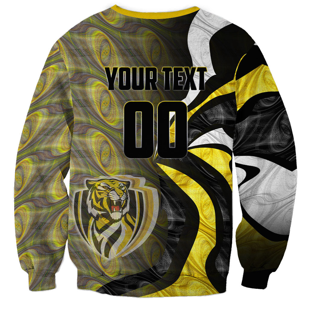 Personalised Richmond Tigers Sweatshirt Trippy Psychedelic Abstract Art Mascot Football Fans