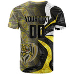 Personalised Richmond Tigers T Shirt Trippy Psychedelic Abstract Art Mascot Football Fans