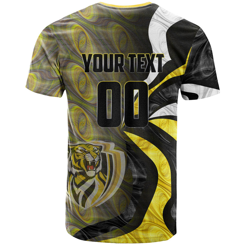 Personalised Richmond Tigers T Shirt Trippy Psychedelic Abstract Art Mascot Football Fans