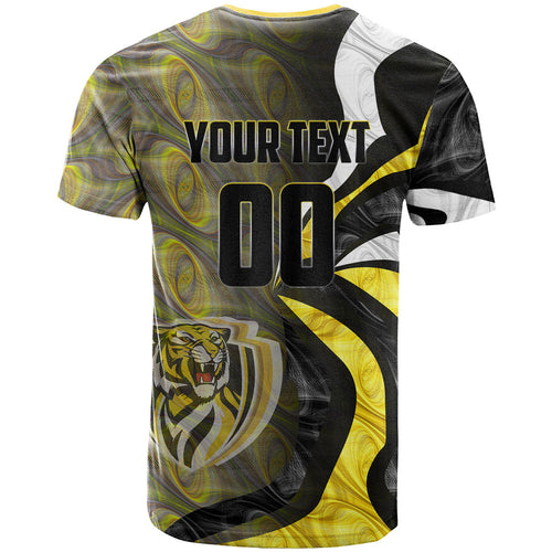 Personalised Richmond Tigers T Shirt Trippy Psychedelic Abstract Art Mascot Football Fans