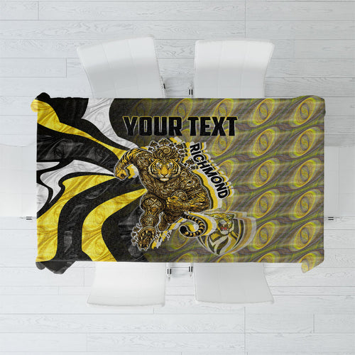 Personalised Richmond Tigers Tablecloth Trippy Psychedelic Abstract Art Mascot Football Fans