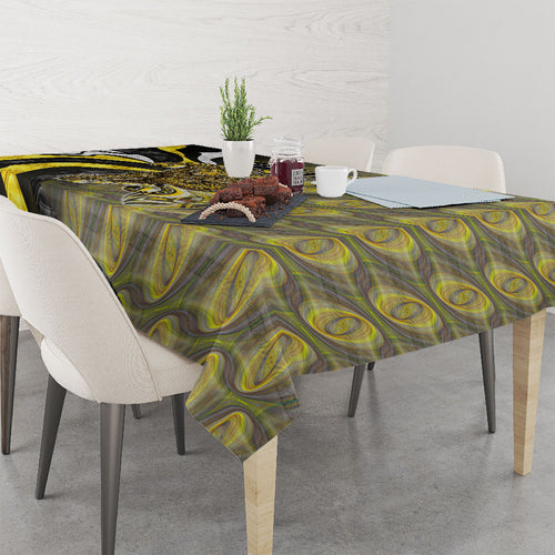 Personalised Richmond Tigers Tablecloth Trippy Psychedelic Abstract Art Mascot Football Fans