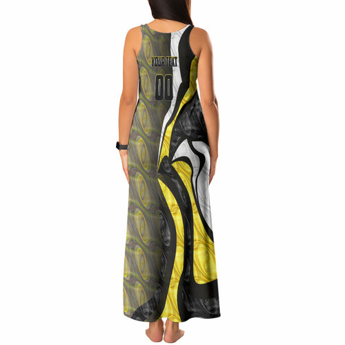Personalised Richmond Tigers Tank Maxi Dress Trippy Psychedelic Abstract Art Mascot Football Fans