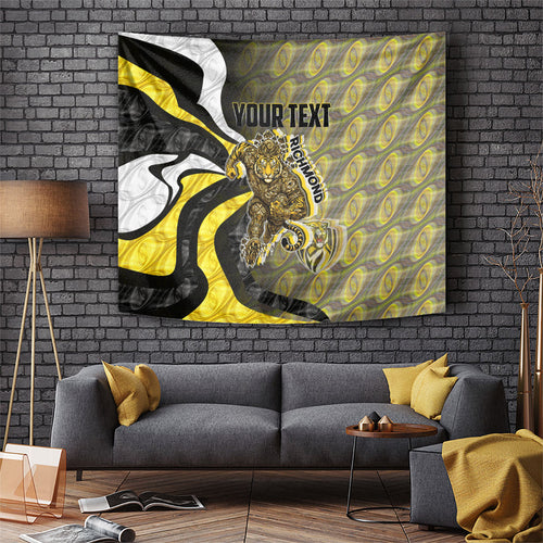 Personalised Richmond Tigers Tapestry Trippy Psychedelic Abstract Art Mascot Football Fans