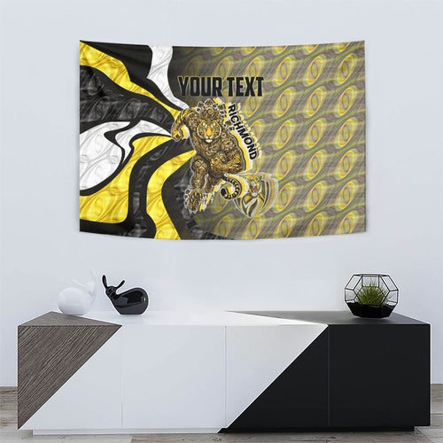 Personalised Richmond Tigers Tapestry Trippy Psychedelic Abstract Art Mascot Football Fans
