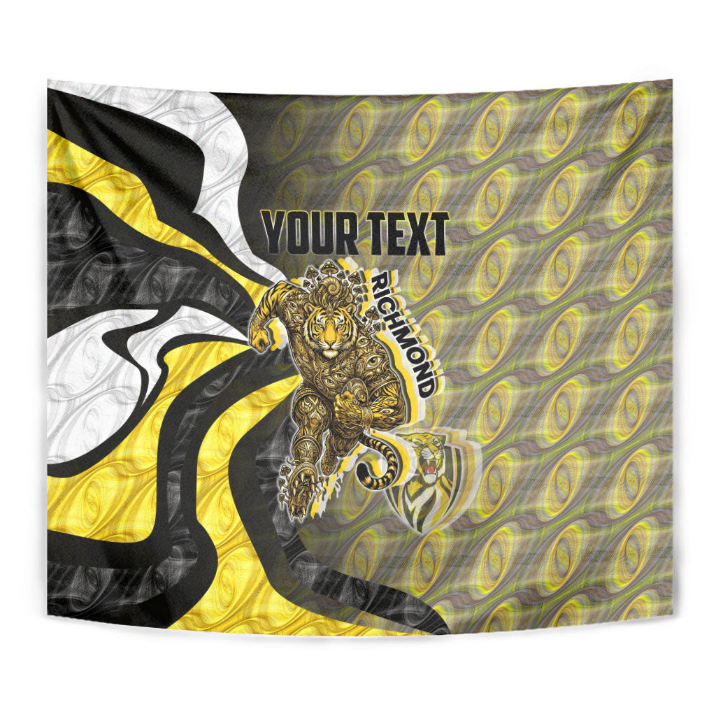 Personalised Richmond Tigers Tapestry Trippy Psychedelic Abstract Art Mascot Football Fans