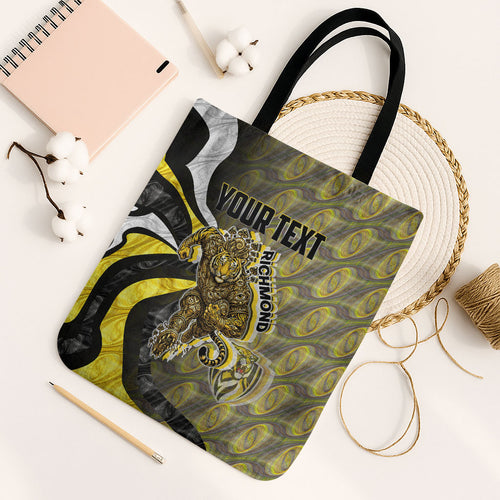 Personalised Richmond Tigers Tote Bag Trippy Psychedelic Abstract Art Mascot Football Fans