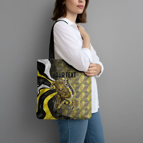 Personalised Richmond Tigers Tote Bag Trippy Psychedelic Abstract Art Mascot Football Fans