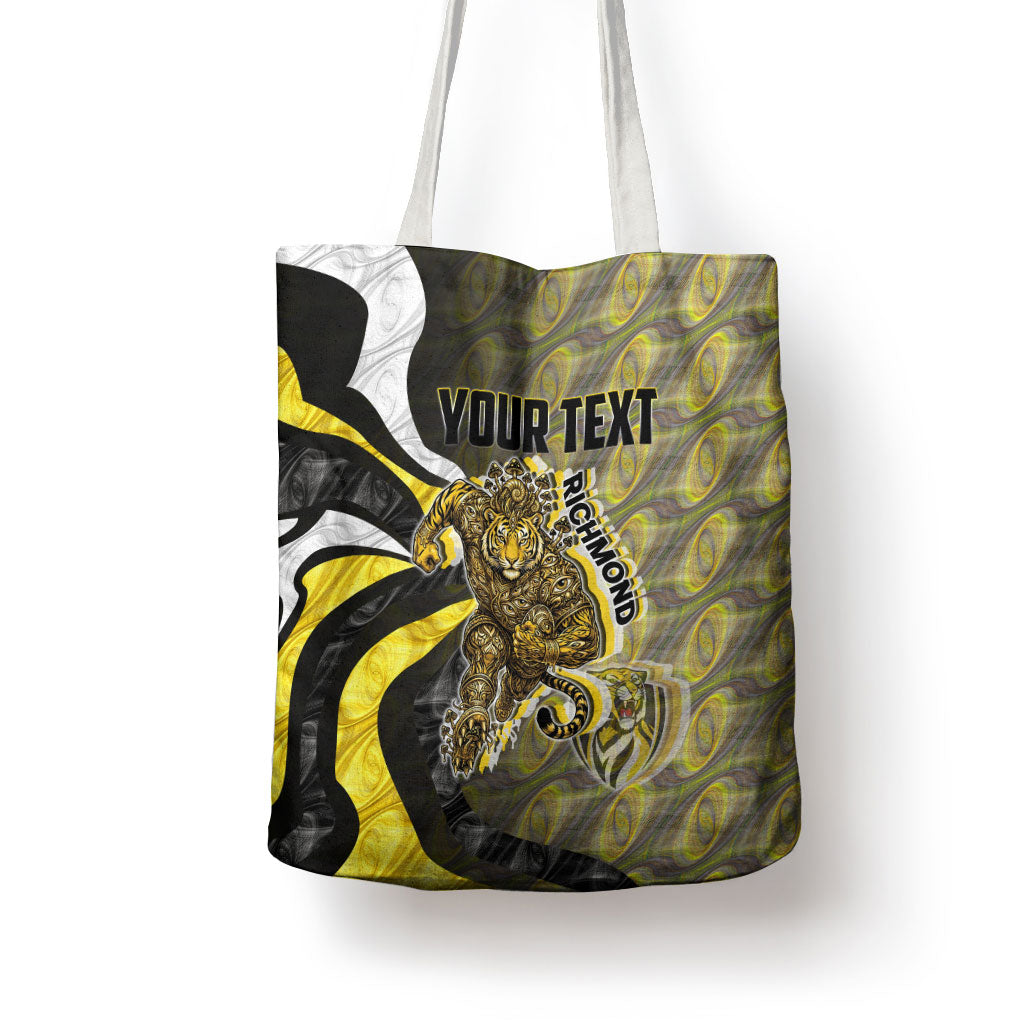 Personalised Richmond Tigers Tote Bag Trippy Psychedelic Abstract Art Mascot Football Fans