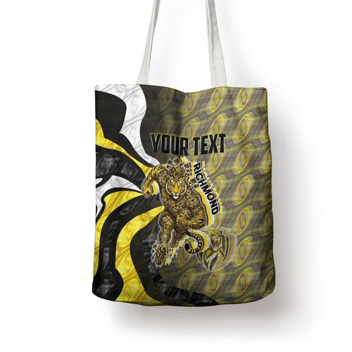 Personalised Richmond Tigers Tote Bag Trippy Psychedelic Abstract Art Mascot Football Fans
