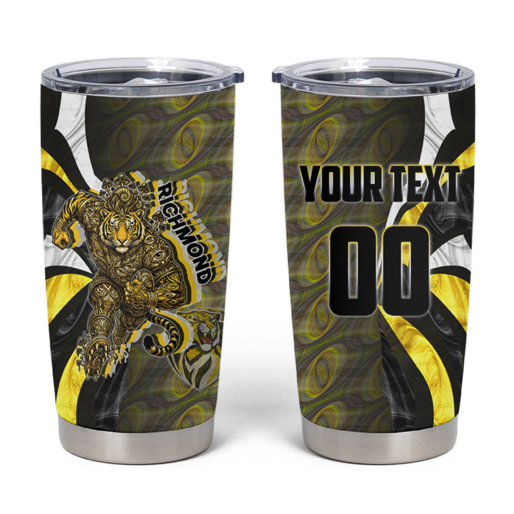 Personalised Richmond Tigers Tumbler Cup Trippy Psychedelic Abstract Art Mascot Football Fans