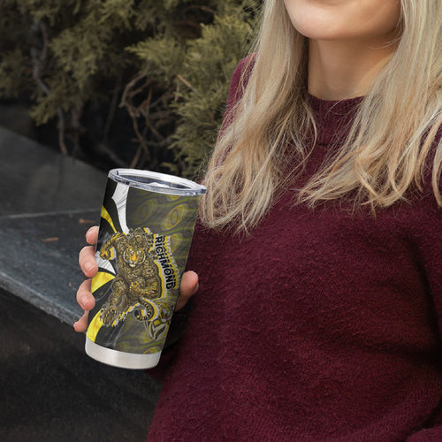 Personalised Richmond Tigers Tumbler Cup Trippy Psychedelic Abstract Art Mascot Football Fans