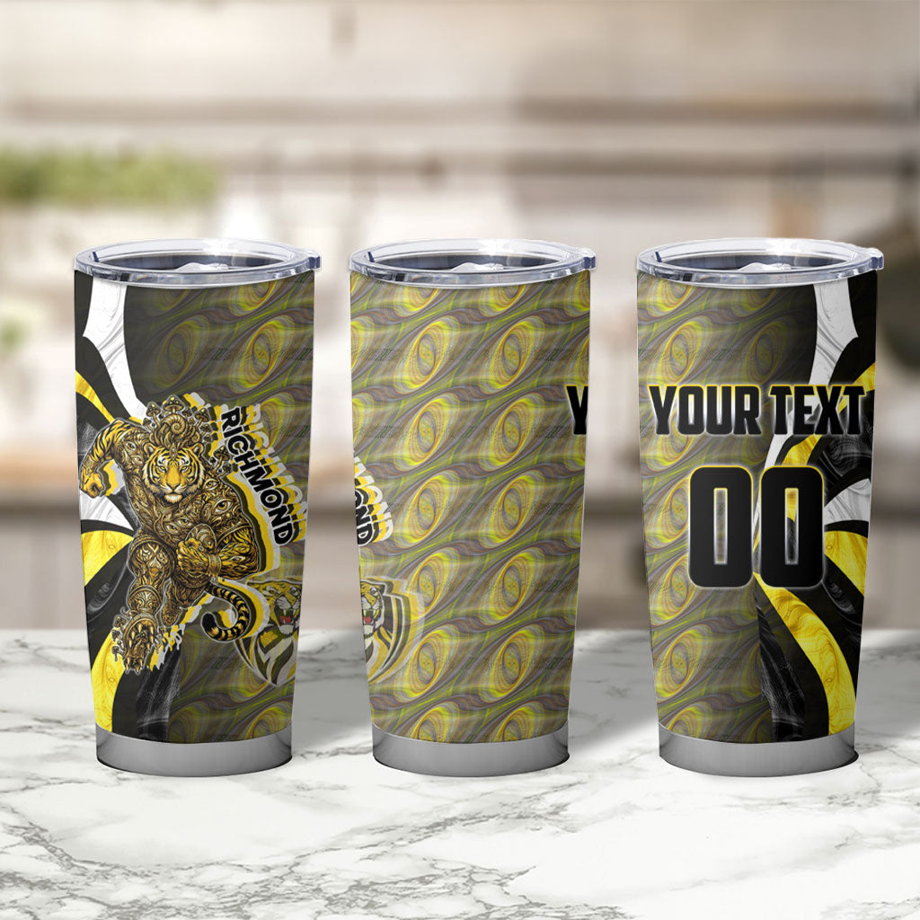 Personalised Richmond Tigers Tumbler Cup Trippy Psychedelic Abstract Art Mascot Football Fans