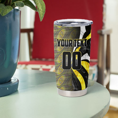 Personalised Richmond Tigers Tumbler Cup Trippy Psychedelic Abstract Art Mascot Football Fans