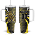 Personalised Richmond Tigers Tumbler With Handle Trippy Psychedelic Abstract Art Mascot Football Fans