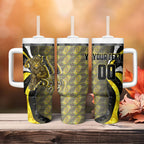 Personalised Richmond Tigers Tumbler With Handle Trippy Psychedelic Abstract Art Mascot Football Fans