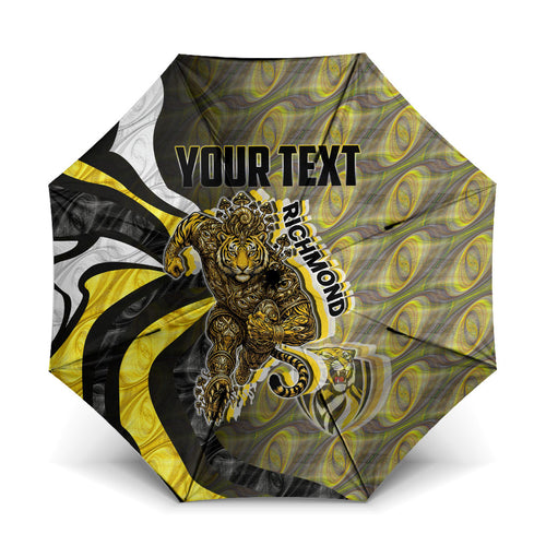Personalised Richmond Tigers Umbrella Trippy Psychedelic Abstract Art Mascot Football Fans