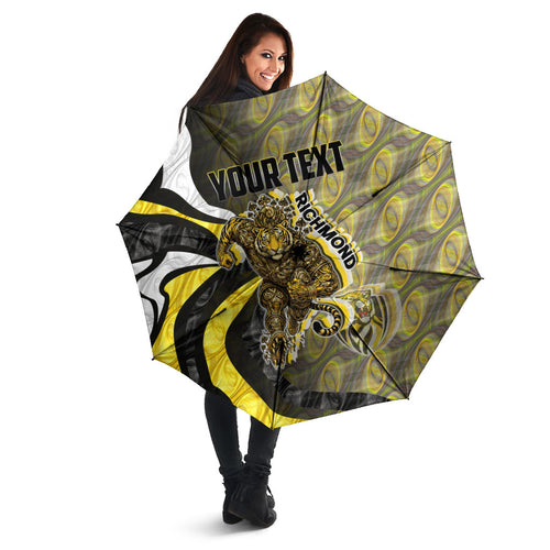 Personalised Richmond Tigers Umbrella Trippy Psychedelic Abstract Art Mascot Football Fans