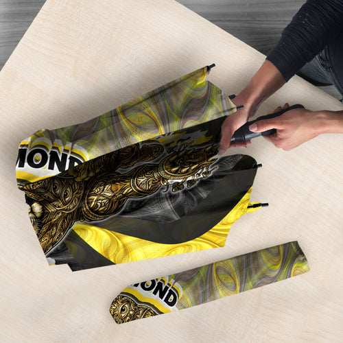 Personalised Richmond Tigers Umbrella Trippy Psychedelic Abstract Art Mascot Football Fans