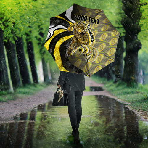 Personalised Richmond Tigers Umbrella Trippy Psychedelic Abstract Art Mascot Football Fans