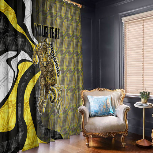 Personalised Richmond Tigers Window Curtain Trippy Psychedelic Abstract Art Mascot Football Fans