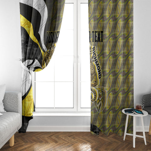 Personalised Richmond Tigers Window Curtain Trippy Psychedelic Abstract Art Mascot Football Fans