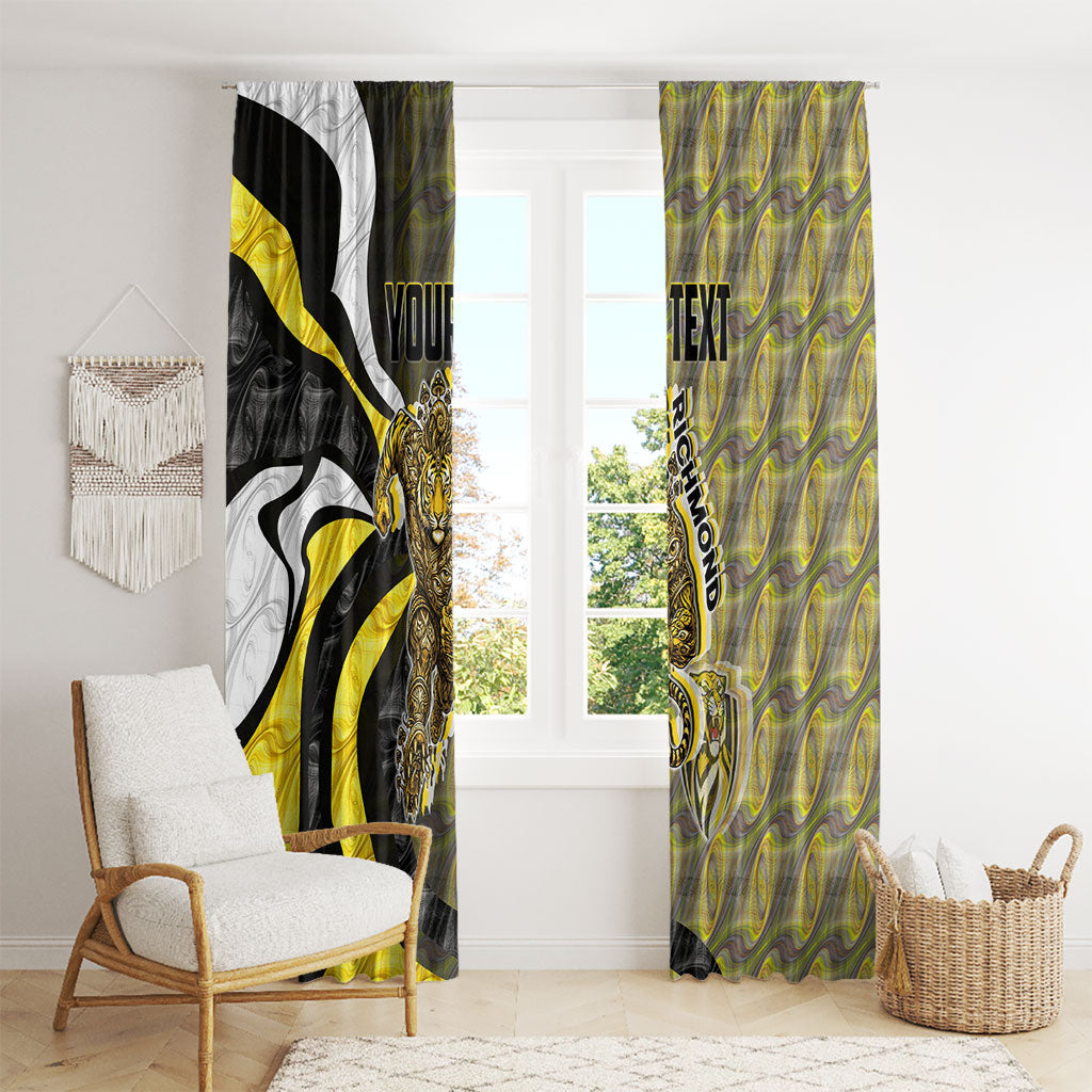 Personalised Richmond Tigers Window Curtain Trippy Psychedelic Abstract Art Mascot Football Fans