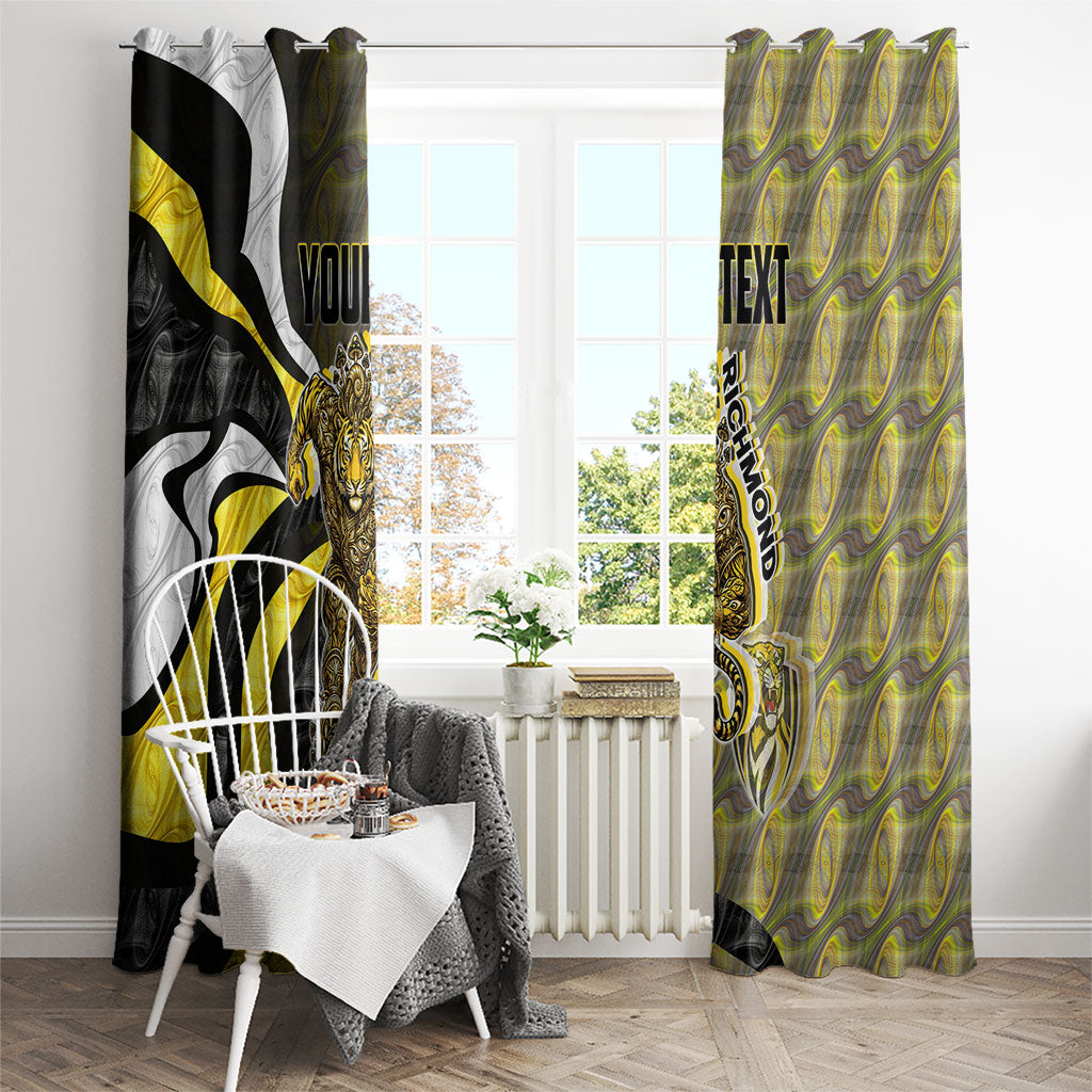 Personalised Richmond Tigers Window Curtain Trippy Psychedelic Abstract Art Mascot Football Fans
