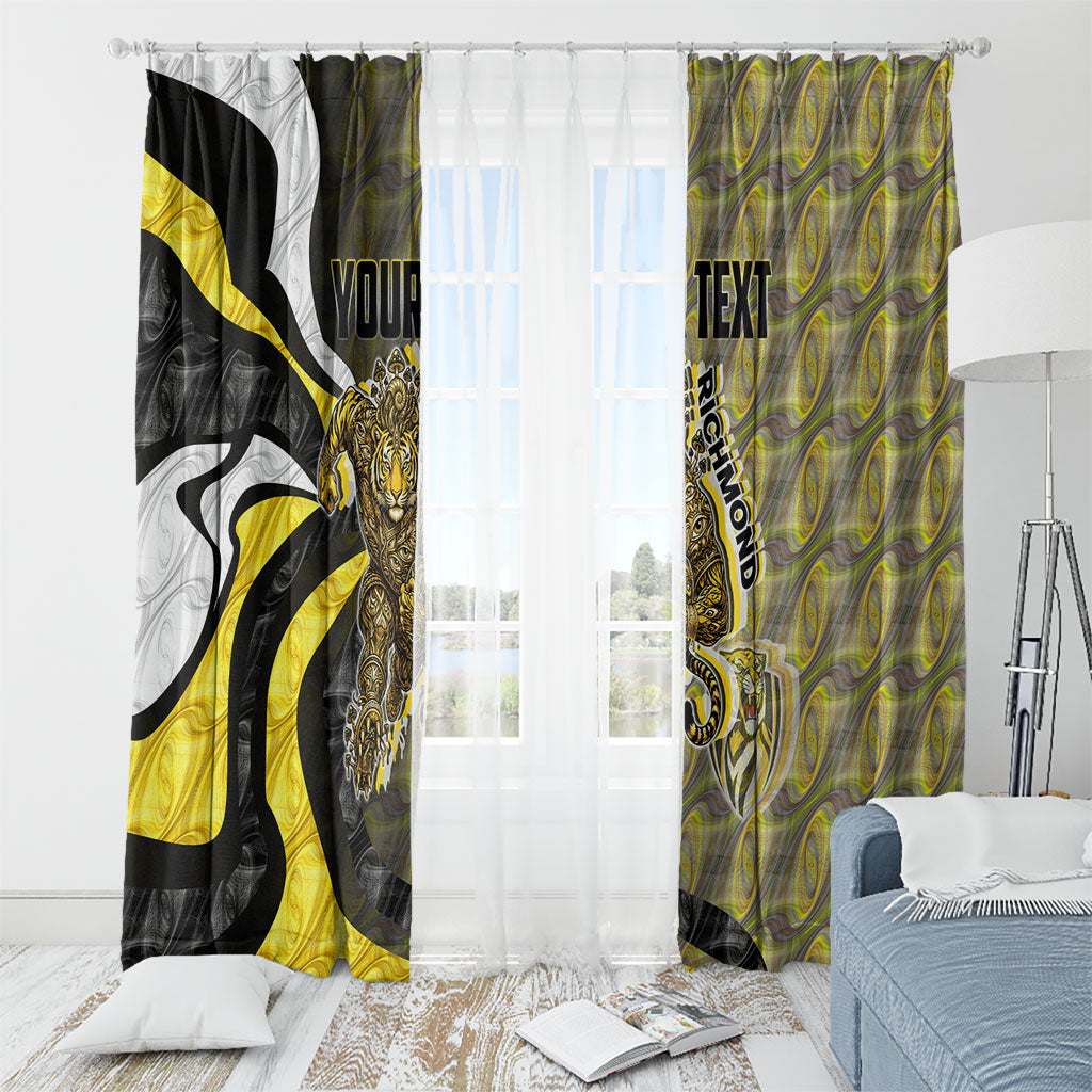 Personalised Richmond Tigers Window Curtain Trippy Psychedelic Abstract Art Mascot Football Fans
