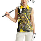 Personalised Richmond Tigers Women Sleeveless Polo Shirt Trippy Psychedelic Abstract Art Mascot Football Fans