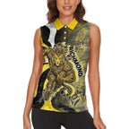 Personalised Richmond Tigers Women Sleeveless Polo Shirt Trippy Psychedelic Abstract Art Mascot Football Fans