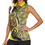 Personalised Richmond Tigers Women Sleeveless Polo Shirt Trippy Psychedelic Abstract Art Mascot Football Fans