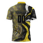 Personalised Richmond Tigers Zipper Polo Shirt Trippy Psychedelic Abstract Art Mascot Football Fans