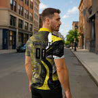 Personalised Richmond Tigers Zipper Polo Shirt Trippy Psychedelic Abstract Art Mascot Football Fans