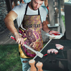 Personalised Brisbane Lions Apron Trippy Psychedelic Abstract Art Mascot Football Fans