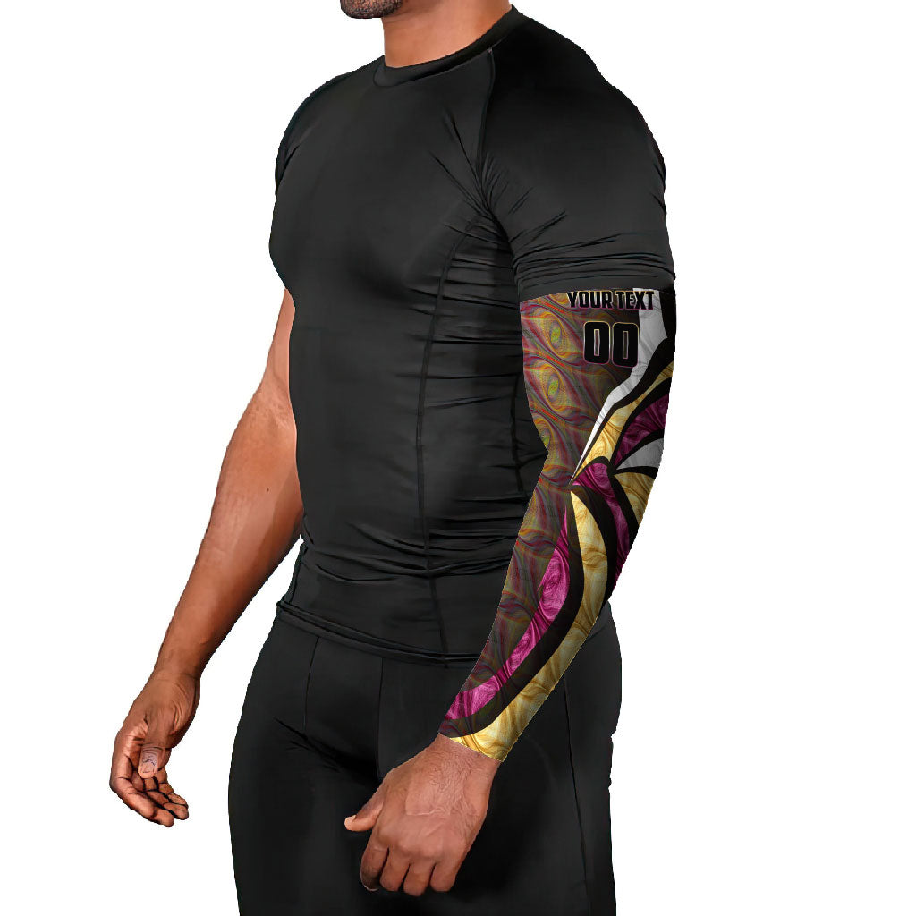 Personalised Brisbane Lions Arm Sleeves Trippy Psychedelic Abstract Art Mascot Football Fans