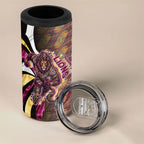 Personalised Brisbane Lions 4 in 1 Can Cooler Tumbler Trippy Psychedelic Abstract Art Mascot Football Fans