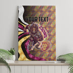 Personalised Brisbane Lions Canvas Wall Art Trippy Psychedelic Abstract Art Mascot Football Fans