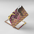Personalised Brisbane Lions Canvas Wall Art Trippy Psychedelic Abstract Art Mascot Football Fans