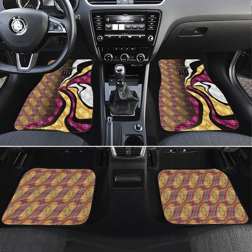 Personalised Brisbane Lions Car Mats Trippy Psychedelic Abstract Art Mascot Football Fans