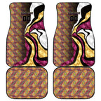 Personalised Brisbane Lions Car Mats Trippy Psychedelic Abstract Art Mascot Football Fans
