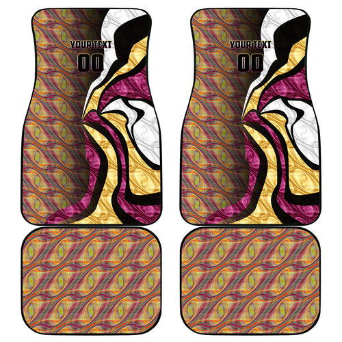 Personalised Brisbane Lions Car Mats Trippy Psychedelic Abstract Art Mascot Football Fans