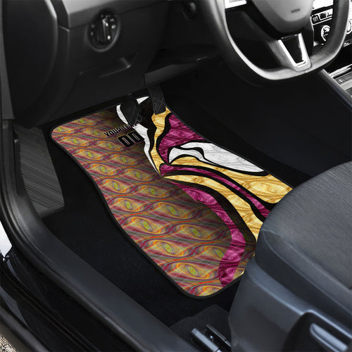 Personalised Brisbane Lions Car Mats Trippy Psychedelic Abstract Art Mascot Football Fans