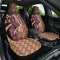 Personalised Brisbane Lions Car Seat Cover Trippy Psychedelic Abstract Art Mascot Football Fans