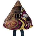 Personalised Brisbane Lions Cloak Trippy Psychedelic Abstract Art Mascot Football Fans
